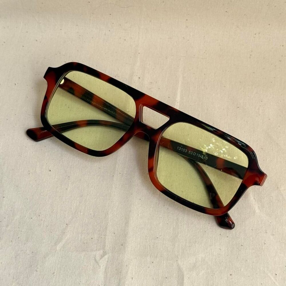 y2k sporty leopard print square aviator sunglasses
